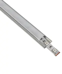 GLOBOSTAR® ALP-LINEAR CURBARIO 70802-1M Επιφανειακό Εύκαμπτο Προφίλ Αλουμινίου με Λευκό Γαλακτερό Πατητό Κάλυμμα για Ταινίες LED IP20 - Ασημί & Λευκό - Μ100 x Π1.8 x Υ0.5cm