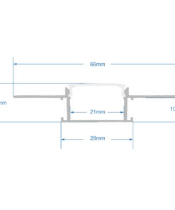 GLOBOSTAR® ALP-PLASTERIN GYPSO 70819-3M Χωνευτό Προφίλ Αλουμινίου Ειδικό για Γυψοσανίδα με Λευκό Γαλακτερό Πατητό Κάλυμμα για Ταινίες LED IP20 – Ασημί & Λευκό – Μ300 x Π6.7 x Υ1.3cm – Πακέτο 5 Τεμαχίων