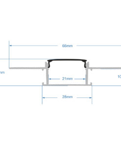 GloboStar® PLASTERBOARD-PROFILE 70820-3M Προφίλ Αλουμινίου – Βάση & Ψύκτρα Ταινίας LED με Μαύρο Φιμέ Κάλυμμα – Χωνευτή Χρήση σε Γυψοσανίδα – Trimless – Πατητό Κάλυμμα – Ασημί – 3 Μέτρα – Πακέτο 5 Τεμαχίων – Μ300 x Π6.7 x Υ1.4cm