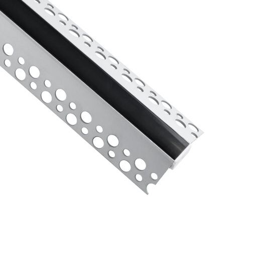 GloboStar® PLASTERBOARD-PROFILE 70822-3M Προφίλ Αλουμινίου – Βάση & Ψύκτρα Ταινίας LED με Μαύρο Φιμέ Κάλυμμα – Χωνευτή Γωνιακή Χρήση σε Εξωτερική Γωνία Γυψοσανίδας – Trimless – Πατητό Κάλυμμα – Ασημί – 3 Μέτρα – Πακέτο 5 Τεμαχίων – Μ300 x Π4.5 x Υ2cm