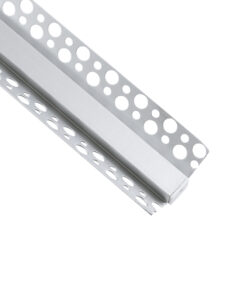 GloboStar® PLASTERBOARD-PROFILE 70822-3M Προφίλ Αλουμινίου – Βάση & Ψύκτρα Ταινίας LED με Μαύρο Φιμέ Κάλυμμα – Χωνευτή Γωνιακή Χρήση σε Εξωτερική Γωνία Γυψοσανίδας – Trimless – Πατητό Κάλυμμα – Ασημί – 3 Μέτρα – Πακέτο 5 Τεμαχίων – Μ300 x Π4.5 x Υ2cm