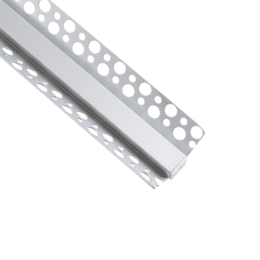 GloboStar® PLASTERBOARD-PROFILE 70822-3M Προφίλ Αλουμινίου – Βάση & Ψύκτρα Ταινίας LED με Μαύρο Φιμέ Κάλυμμα – Χωνευτή Γωνιακή Χρήση σε Εξωτερική Γωνία Γυψοσανίδας – Trimless – Πατητό Κάλυμμα – Ασημί – 3 Μέτρα – Πακέτο 5 Τεμαχίων – Μ300 x Π4.5 x Υ2cm