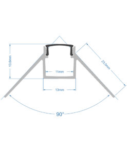 GloboStar® PLASTERBOARD-PROFILE 70822-3M Προφίλ Αλουμινίου – Βάση & Ψύκτρα Ταινίας LED με Μαύρο Φιμέ Κάλυμμα – Χωνευτή Γωνιακή Χρήση σε Εξωτερική Γωνία Γυψοσανίδας – Trimless – Πατητό Κάλυμμα – Ασημί – 3 Μέτρα – Πακέτο 5 Τεμαχίων – Μ300 x Π4.5 x Υ2cm