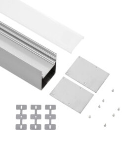 GloboStar® SURFACEPENDANT-PROFILE 70826-3M Προφίλ Αλουμινίου – Βάση & Ψύκτρα Ταινίας LED με Λευκό Γαλακτερό Κάλυμμα – Επιφανειακή & Κρεμαστή Χρήση – Πατητό Κάλυμμα – Ασημί – 3 Μέτρα – Μ300 x Π5 x Υ7cm