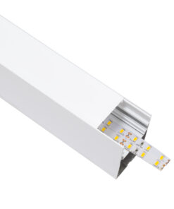 GloboStar® SURFACEPENDANT-PROFILE 70827-3M Προφίλ Αλουμινίου – Βάση & Ψύκτρα Ταινίας LED με Λευκό Γαλακτερό Κάλυμμα – Επιφανειακή & Κρεμαστή Χρήση – Πατητό Κάλυμμα – Λευκό – 3 Μέτρα – Μ300 x Π5 x Υ7cm