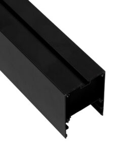 GLOBOSTAR® ALP-LINEAR VERTEX 70828-3M Επιφανειακό Προφίλ Αλουμινίου με Λευκό Γαλακτερό Πατητό Κάλυμμα για Ταινίες LED IP20 – Μαύρο & Λευκό – Μ300 x Π5 x Υ7cm