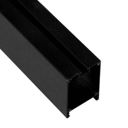 GloboStar® SURFACEPENDANT-PROFILE 70832-3M Προφίλ Αλουμινίου – Βάση & Ψύκτρα Ταινίας LED με Λευκό Γαλακτερό Κάλυμμα – Επιφανειακή & Κρεμαστή Χρήση – Πατητό Κάλυμμα – Μαύρο – 3 Μέτρα – Μ300 x Π3.5 x Υ7.4cm