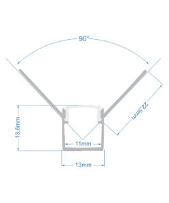 GloboStar® PLASTERBOARD-PROFILE 70836-3M Προφίλ Αλουμινίου – Βάση & Ψύκτρα Ταινίας LED με Λευκό Γαλακτερό Κάλυμμα – Χωνευτή Γωνιακή Χρήση σε Εσωτερική Γωνία Γυψοσανίδας – Trimless – Πατητό Κάλυμμα – Ασημί – 3 Μέτρα – Πακέτο 5 Τεμαχίων – Μ300 x Π3.1 x Υ1.3cm