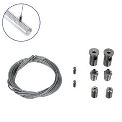 GLOBOSTAR® SUSPENSION 70898 Σύστημα Κρέμασης με 2 Ρυθμιζόμενες Ντίζες & Εξαρτήματα Ειδικό για Προφίλ Αλουμινίου - Μ1 x Π1 x Υ100cm