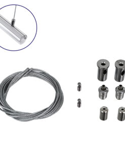 GLOBOSTAR® SUSPENSION 70898 Σύστημα Κρέμασης με 2 Ρυθμιζόμενες Ντίζες & Εξαρτήματα Ειδικό για Προφίλ Αλουμινίου - Μ1 x Π1 x Υ100cm
