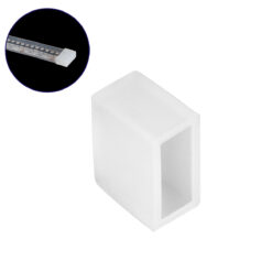 GLOBOSTAR® IPTUBE-A 70902 Τερματική Τάπα για Κανάλι Σιλικόνης Στεγανοποίησης Αδιάβροχο IP68 - Διάφανο - Μ1.2 x Π1 x Υ0.6cm