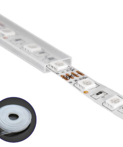 GLOBOSTAR® IPTUBE-B 70903 Κανάλι Σιλικόνης Στεγανοποίησης για Ταινία LED 10mm Αδιάβροχο IP68 - Διάφανο - Μ100 x Π1.2 x Υ0.4cm