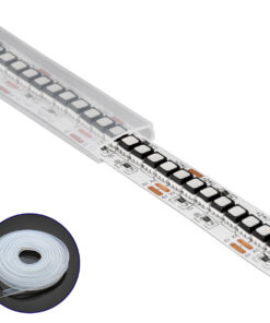 GLOBOSTAR® IPTUBE-C 70906 Κανάλι Σιλικόνης Στεγανοποίησης για Ταινία LED 12mm Αδιάβροχο IP68 - Διάφανο - Μ100 x Π1.4 x Υ0.4cm