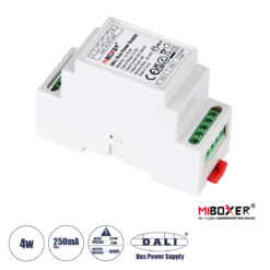 GLOBOSTAR® MiBOXER-DL-POW1 71420 DC DALI BUS Τροφοδοτικό/Μετασχηματιστής SELV Ράγας με 2 x 125mA 2W Κανάλια AC 220-240V σε DC 16V 250mA 4W Max IP20 - DALI BUS - Μ9 x Π3.4 x Υ6cm - 5 Χρόνια Εγγύηση