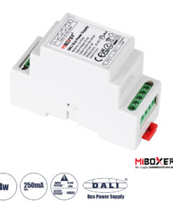 GLOBOSTAR® MiBOXER-DL-POW1 71420 DC DALI BUS Τροφοδοτικό/Μετασχηματιστής SELV Ράγας με 2 x 125mA 2W Κανάλια AC 220-240V σε DC 16V 250mA 4W Max IP20 - DALI BUS - Μ9 x Π3.4 x Υ6cm - 5 Χρόνια Εγγύηση