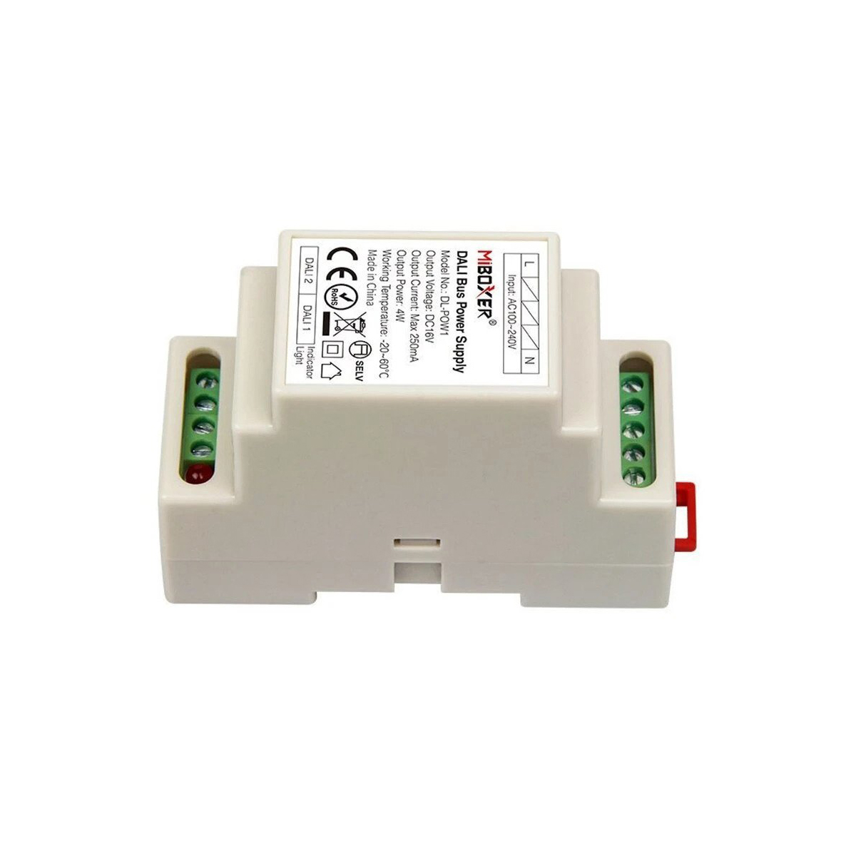 GLOBOSTAR® MiBOXER-DL-POW1 71420 DC DALI BUS Τροφοδοτικό/Μετασχηματιστής SELV Ράγας με 2 x 125mA 2W Κανάλια AC 220-240V σε DC 16V 250mA 4W Max IP20 - DALI BUS - Μ9 x Π3.4 x Υ6cm - 5 Χρόνια Εγγύηση - Image 10