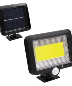 GLOBOSTAR® ZETA 71460 Προβολέας με Ανιχνευτή PIR / Αισθητήρα Κίνησης LED 20W 600lm 120° DC 5V με Φωτοβολταϊκό Panel 5V 1W & Επαναφορτιζόμενη Μπαταρία Li-ion 3.2V 2400mAh Αδιάβροχο IP65 Ψυχρό Λευκό 6000K - Sanan COB Chip - Μαύρο - Μ15 x Π3.5 x Υ13cm - 2 Χρόνια Εγγύηση