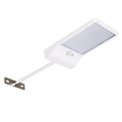GLOBOSTAR® RASOL 71467 Προβολέας με Ανιχνευτή PIR / Αισθητήρα Κίνησης LED 4W 200lm 120° DC 5V με Φωτοβολταϊκό Panel 5V 0.3W & Επαναφορτιζόμενη Μπαταρία Li-ion 3.2V 2200mAh Αδιάβροχο IP65 Ψυχρό Λευκό 6000K - Sanan SMD Chip - Λευκό - Μ18.5 x Π11 x Υ3cm - 2 Χρόνια Εγγύηση