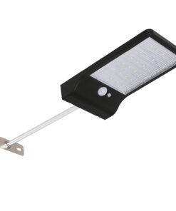 GLOBOSTAR® RASOL 71469 Προβολέας με Ανιχνευτή PIR / Αισθητήρα Κίνησης LED 4W 200lm 120° DC 5V με Φωτοβολταϊκό Panel 5V 0.3W & Επαναφορτιζόμενη Μπαταρία Li-ion 3.2V 2200mAh Αδιάβροχο IP65 Ψυχρό Λευκό 6000K - Sanan SMD Chip - Μαύρο - Μ18.5 x Π11 x Υ3cm - 2 Χρόνια Εγγύηση