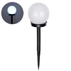 GLOBOSTAR® SOLARGLOBE 71472 Διακοσμητικό Φωτιστικό Κήπου LED 1W 50lm 240° DC 5V με Φωτοβολταϊκό Panel 5V 0.1W & Επαναφορτιζόμενη Μπαταρία Li-ion 3.2V 300mAh Αδιάβροχο IP65 Ψυχρό Λευκό 6000K - Μ10 x Π10 x Υ33cm - 2 Χρόνια Εγγύηση