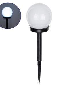 GLOBOSTAR® SOLARGLOBE 71472 Διακοσμητικό Φωτιστικό Κήπου LED 1W 50lm 240° DC 5V με Φωτοβολταϊκό Panel 5V 0.1W & Επαναφορτιζόμενη Μπαταρία Li-ion 3.2V 300mAh Αδιάβροχο IP65 Ψυχρό Λευκό 6000K - Μ10 x Π10 x Υ33cm - 2 Χρόνια Εγγύηση