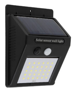 GLOBOSTAR® VELION 71500 Προβολέας με Ανιχνευτή PIR / Αισθητήρα Κίνησης LED 6W 300lm 120° DC 5V με Φωτοβολταϊκό Panel 5V 0.3W & Επαναφορτιζόμενη Μπαταρία Li-ion 3.2V 1200mAh Αδιάβροχο IP65 Ψυχρό Λευκό 6000K - Sanan SMD Chip - Μαύρο - Μ9.6 x Π4.8 x Υ12.4cm - 2 Χρόνια Εγγύηση