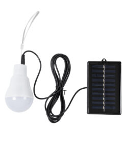 GLOBOSTAR® SOLARLAMP 71502 Λάμπα A60 LED 3W 150lm 260° DC 5V με Φωτοβολταϊκό Panel 5V 0.2W & Επαναφορτιζόμενη Μπαταρία Li-ion 3.2V 600mAh IP20 Ψυχρό Λευκό 6000K - Μ6 x Π6 x Υ10cm - 2 Χρόνια Εγγύηση