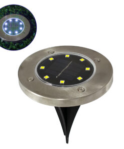 GloboStar® 71504 Αυτόνομο Ηλιακό Φωτιστικό Κήπου LED SMD 3W 200lm με Ενσωματωμένη Μπαταρία 600mAh - Φωτοβολταϊκό Πάνελ με Αισθητήρα Ημέρας-Νύχτας Αδιάβροχο IP65 Ψυχρό Λευκό 6000K