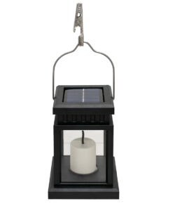 GLOBOSTAR® LANTERNIA 71506 Διακοσμητικό Φαναράκι LED 1W 50lm 180° DC 5V με Φωτοβολταϊκό Panel 5V 0.1W & Επαναφορτιζόμενη Μπαταρία Li-ion 3.2V 120mAh Αδιάβροχο IP65 Ultra Θερμό Λευκό 1600K – Μ9 x Π9 x Υ12.5cm – 1 Χρόνο Εγγύηση