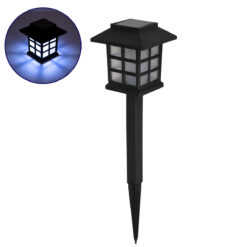 GLOBOSTAR® SOLARVERDE 71523 Διακοσμητικό Φωτιστικό Κήπου LED 1W 50lm 180° DC 5V με Φωτοβολταϊκό Panel 5V 0.1W & Επαναφορτιζόμενη Μπαταρία Li-ion 3.2V 300mAh Αδιάβροχο IP65 Ψυχρό Λευκό 6000K - Μ8.5 x Π8.5 x Υ23.5cm - 2 Χρόνια Εγγύηση