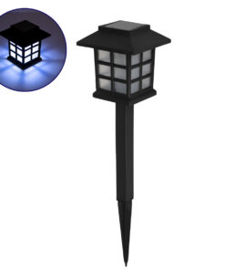 GLOBOSTAR® SOLARVERDE 71523 Διακοσμητικό Φωτιστικό Κήπου LED 1W 50lm 180° DC 5V με Φωτοβολταϊκό Panel 5V 0.1W & Επαναφορτιζόμενη Μπαταρία Li-ion 3.2V 300mAh Αδιάβροχο IP65 Ψυχρό Λευκό 6000K - Μ8.5 x Π8.5 x Υ23.5cm - 2 Χρόνια Εγγύηση