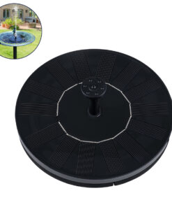 GloboStar® 71530 Ηλιακό Αυτόνομο Φωτοβολταϊκό Διακοσμητικό Συντριβάνι με Μέγιστο Ύψος Νερού 30-60cm - 4 Διαφορετικά Μπέκ Ψεκασμού Αδιάβροχο IP68 Φ16 x Υ7.5cm