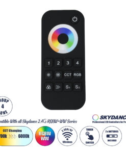 GLOBOSTAR® SKYDANCE-RT10 71544 RF Ασύρματο Χειριστήριο Αφής 4 Group για όλα τα Πολύχρωμα RGBW+WW SKYDANCE Controller - DC 3V 2 x AAA IP20 - RF2.4Ghz - Μ12.2 x Π5.3 x Υ1.7cm - 5 Χρόνια Εγγύηση