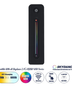 GloboStar® 71545 R10 SKYDANCE Ασύρματο Χειριστήριο Αφής RF 2.4Ghz 1 Group για όλα τα RGBW+WW+CCT SKYDANCE Controller DC 3V 1 x CR2032 - IP20 Μαύρο Μ12.2 x Π5.3 x Υ1.7cm - 5 Years Warranty