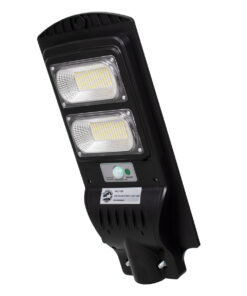 GloboStar® 71551 Αυτόνομο Ηλιακό Φωτιστικό Δρόμου Street Light LED SMD 100W 8000lm με Ενσωματωμένη Μπαταρία Li-ion 5500mAh - Φωτοβολταϊκό Πάνελ με Αισθητήρα Ημέρας-Νύχτας PIR Αισθητήρα Κίνησης Αδιάβροχο IP65 Ψυχρό Λευκό 6000K