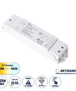 GloboStar® 71565 V2-L SKYDANCE DC RF 2.4Ghz Dimmer High Speed Controller & Push Dimming 2 Κανάλια DC 12-48V 2 x 8A 384W - Max 16.5A 384W - IP20 Μ17.5 x Π4.5 x Υ2.5cm - 5 Years Warranty