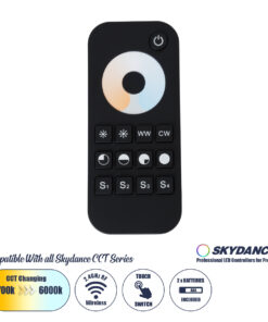GloboStar® 71566 RT2 SKYDANCE Ασύρματο Χειριστήριο Αφής RF 2.4Ghz 1 Group για όλα τα CCT SKYDANCE Controller DC 3V 2 x AAA - IP20 Μαύρο Μ12.2 x Π5.3 x Υ1.7cm - 5 Years Warranty