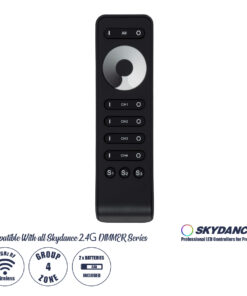 GloboStar® 71573 RS6 SKYDANCE Ασύρματο Χειριστήριο Αφής RF 2.4Ghz 4 Καναλιών για όλα τα Μονόχρωμα 4 Καναλιών SKYDANCE Controller DC 3V 2 x AAA - IP20 Μαύρο Μ15.5 x Π4.5 x Υ1.9cm - 5 Years Warranty