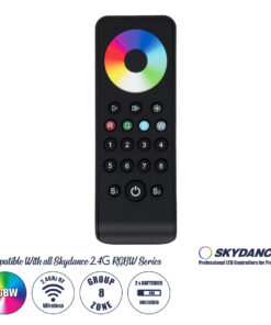 GloboStar® 71574 RS8 SKYDANCE Ασύρματο Χειριστήριο Αφής RF 2.4Ghz 8 Group για όλα τα RGB/RGBW SKYDANCE Controller DC 3V 2 x AAA - IP20 Μαύρο Μ14 x Π5 x Υ1.9cm - 5 Years Warranty