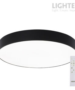 OLAF LED Φωτιστικό Οροφής 72W 6100 lm 3000K–6500K Dimmable με Τηλεχειριστήριο Μαύρο – Lightex 725RL0003034