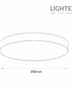 OLAF LED Φωτιστικό Οροφής 72W 6100 lm 3000K–6500K Dimmable με Τηλεχειριστήριο Μαύρο – Lightex 725RL0003034