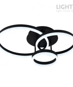 CATERINA LED Φωτιστικό Οροφής 60W 3220 lm 3000K–6500K με Τηλεχειριστήριο Μαύρο – Lightex 727RL0000136