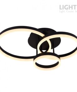 CATERINA LED Φωτιστικό Οροφής 60W 3220 lm 3000K–6500K με Τηλεχειριστήριο Μαύρο – Lightex 727RL0000136