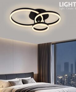 CATERINA LED Φωτιστικό Οροφής 60W 3220 lm 3000K–6500K με Τηλεχειριστήριο Μαύρο – Lightex 727RL0000136