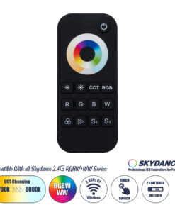 GloboStar® 73009 RT5 SKYDANCE Ασύρματο Χειριστήριο Αφής RF 2.4Ghz 1 Group για όλα τα RGBW+WW SKYDANCE Controller DC 3V 2 x AAA - IP20 Μαύρο Μ5.3 x Π1.75 x Υ12.2cm - 5 Years Warranty