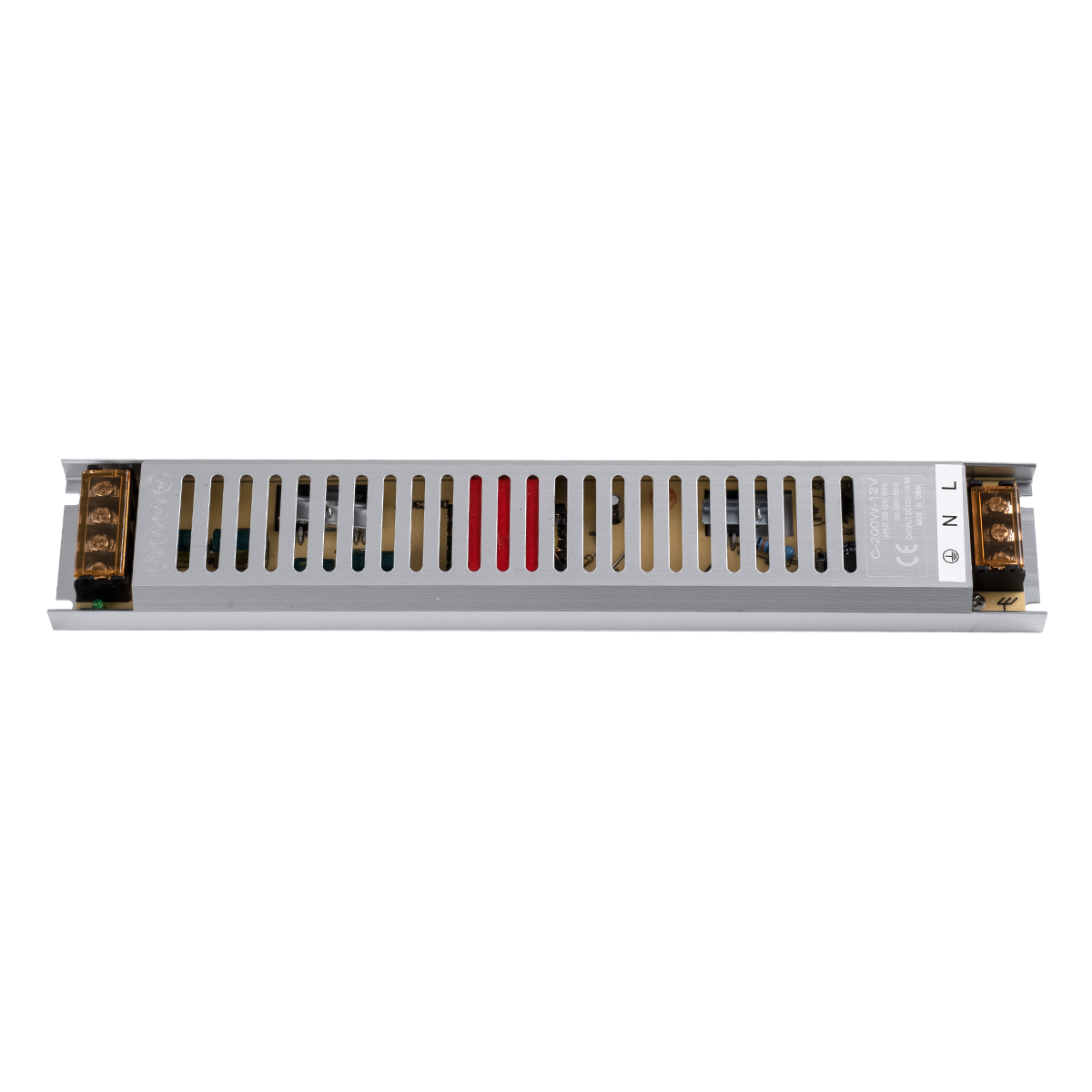 GloboStar® 73028 Μεταλλικό Τροφοδοτικό PELV Ultra Slim για Προϊόντα LED 200W 16.5A - AC 220-240V σε DC 12V - IP20 L31 x W5.4 x H2.3cm - 3 Χρόνια Εγγύηση - Image 3