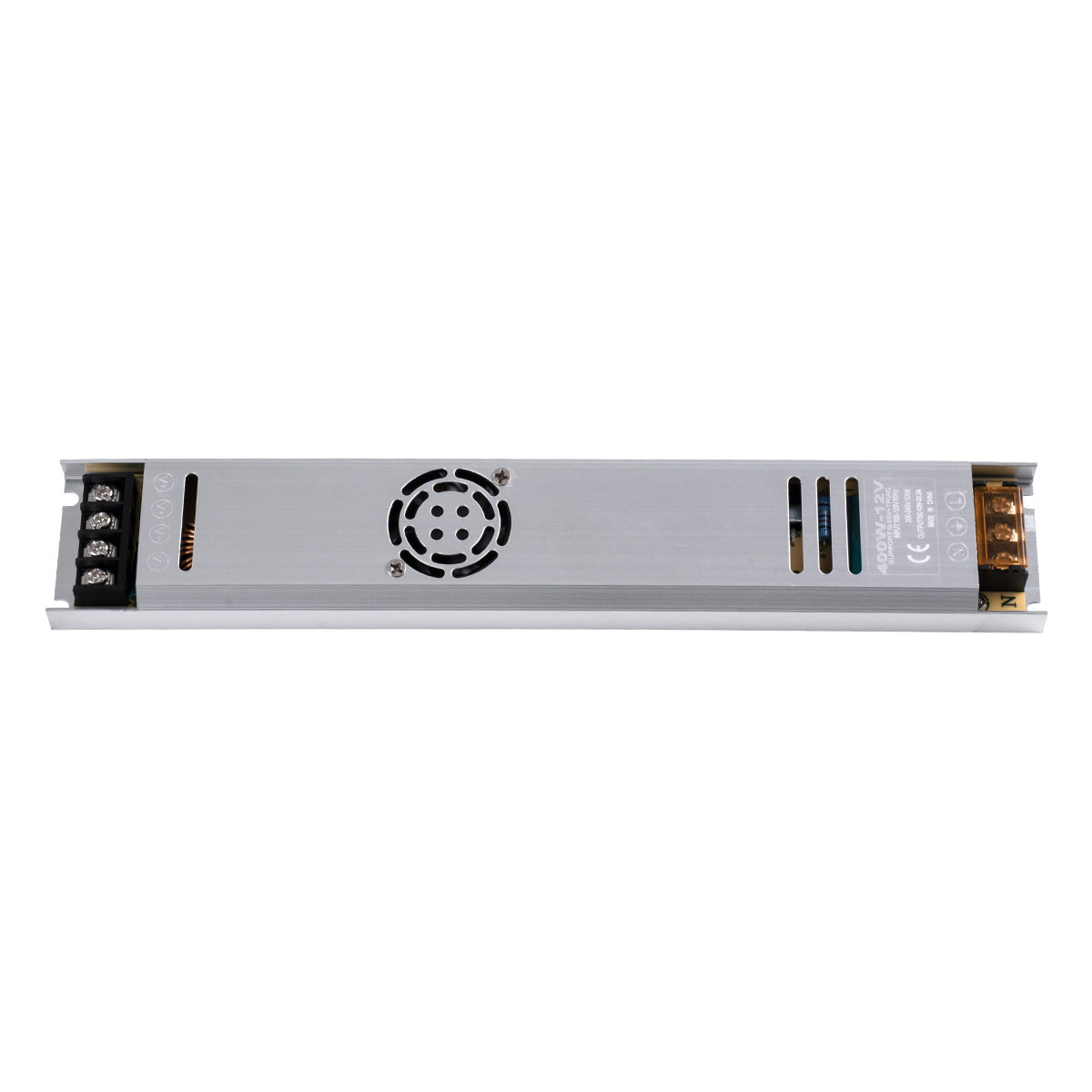 GloboStar® 73030 Μεταλλικό Τροφοδοτικό PELV Ultra Slim για Προϊόντα LED 400W 33A - AC 220-240V σε DC 12V - IP20 L31 x W5.4 x H2.3cm - 3 Χρόνια Εγγύηση - Image 3