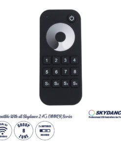 GloboStar® 73121 RT8 SKYDANCE Ασύρματο Χειριστήριο Αφής RF 2.4Ghz 8 Group για όλα τα Μονόχρωμα SKYDANCE Controller DC 3V 2 x AAA - IP20 Μ12.2 x Π5.3 x Υ1.7cm - 5 Χρόνια Εγγύηση