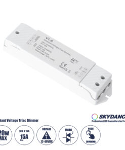 GLOBOSTAR® SKYDANCE-V1-S 73127DC Triac & Push Dimmer CV Τροφοδοτικό/Μετασχηματιστής SELV με 1 x 15A 720W Κανάλι AC 220-240V σε DC 12-48V 15A 720W Max IP20 - Triac & Push Dimming - Μ17.5 x Π4.5 x Υ2.5cm - 5 Χρόνια Εγγύηση