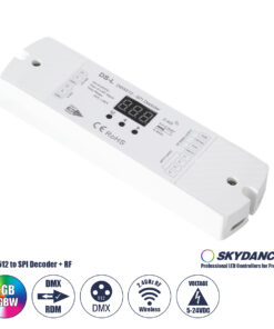 GloboStar® 73142 DS-L SKYDANCE DC RF 2.4Ghz DMX512 to SPI Decoder DC 5-24V - IP20 Μ17 x Π5 x Υ2.5cm - 5 Χρόνια Εγγύηση